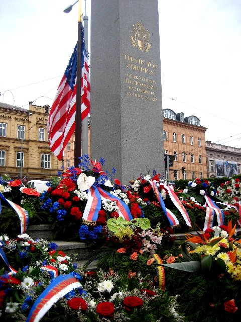 Photo of 'Thank You America' Liberation Monument in Plzen