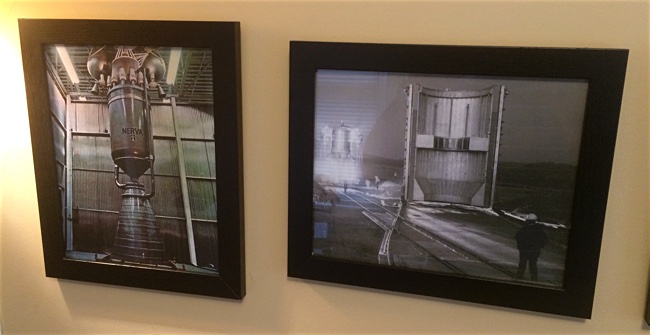 Framed photos of from the NERVA project