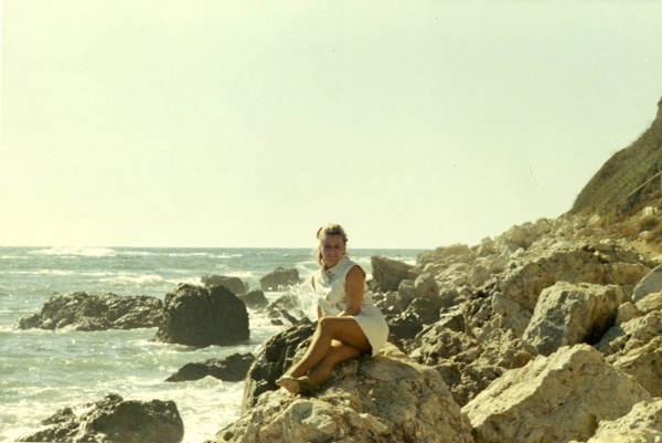 Mom, by the ocean in Palos Verdes